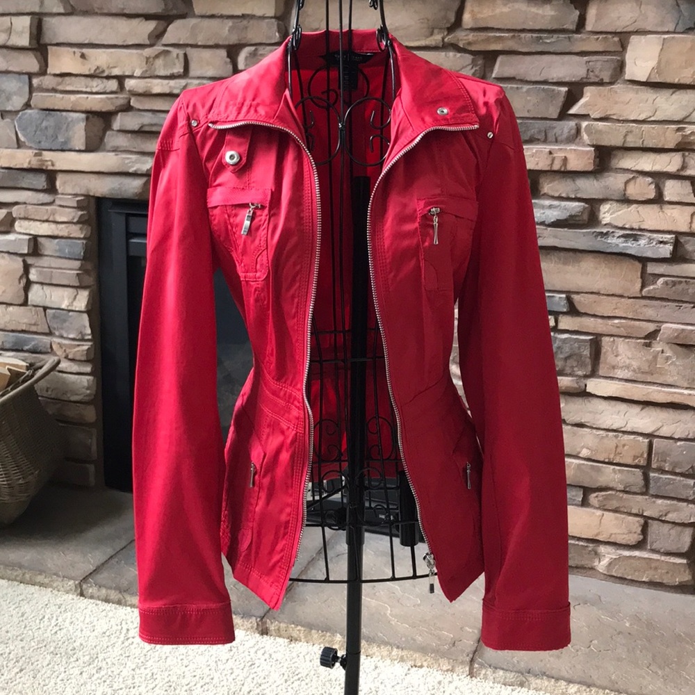 Red White House Black Market Jacket